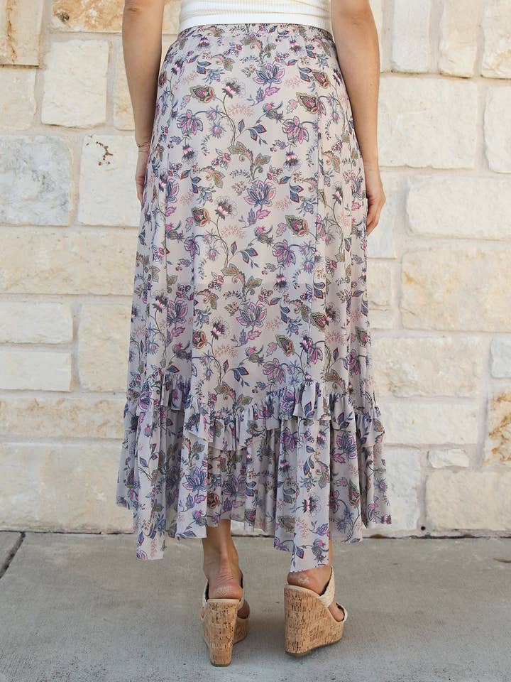 Mesh Floral Maxi Skirt for wholesale on Faire3