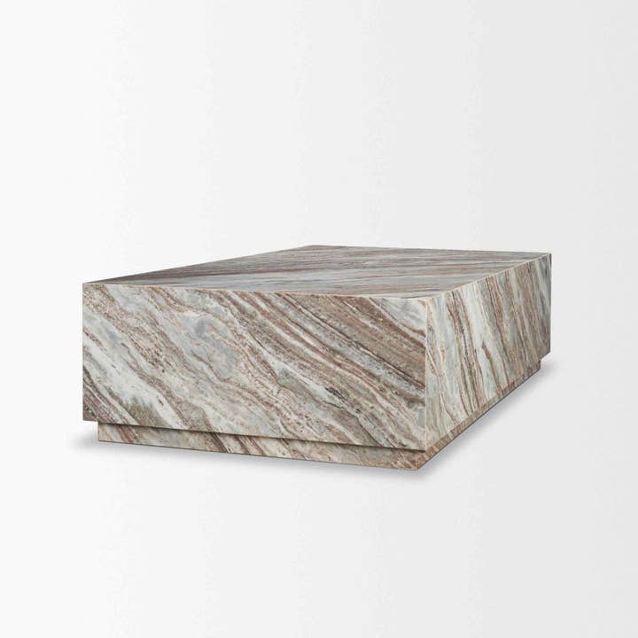 LOOMLAN - Wholesale Coffee table - Matteo Solid Pink Marble Rectangular Coffee Table3