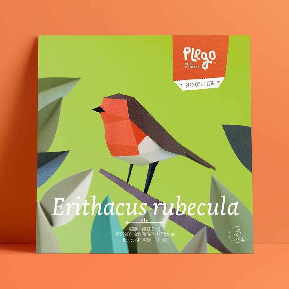 PLEGO - Wholesale DIY Craft Kit - ERITHACUS RUBECULA - paper bird