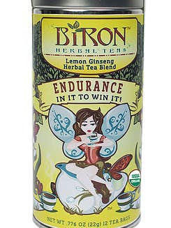 Endurance Herbal Tea Tin- 12 ct In Pyramid Bags for wholesale by Biron Organic Teas