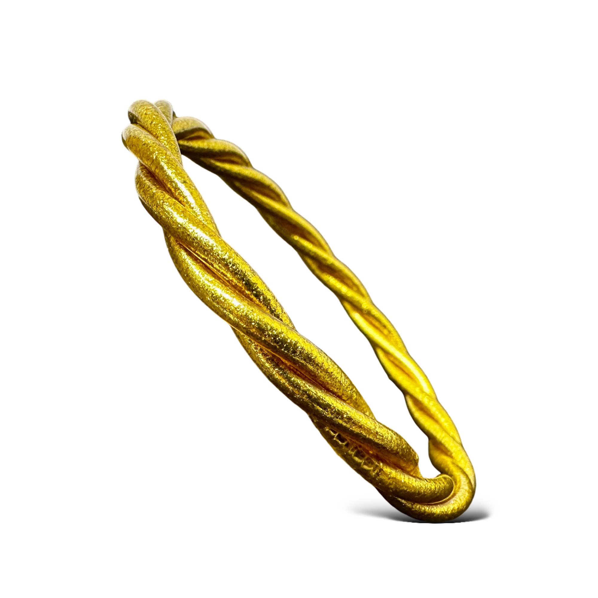 Maison Yvelise - Wholesale Bangle Bracelet - Twisted Thai Buddhist Bangle Bracelet Gold