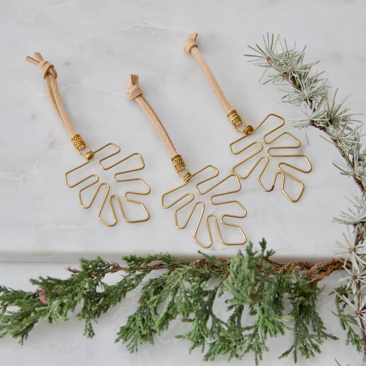 Palm Frond Christmas Ornament for wholesale by Mesa Blue