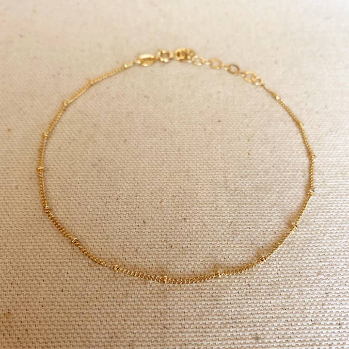 GoldFi - Wholesale Anklet - 18k Gold Filled Satellite Chain Anklet3