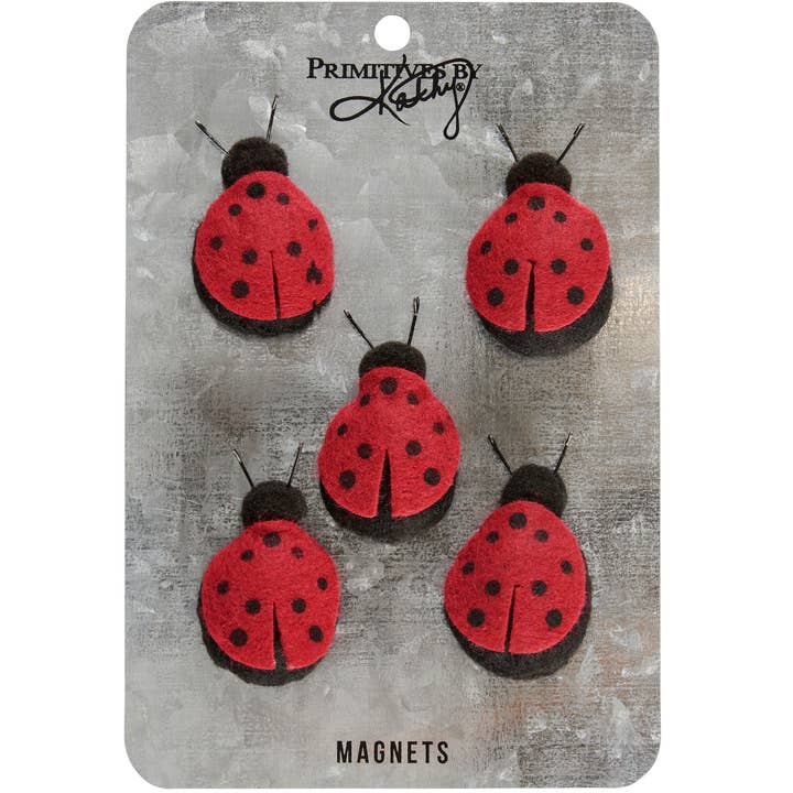 Primitives by Kathy - Wholesale Magnet - Ladybug Magnet Set
