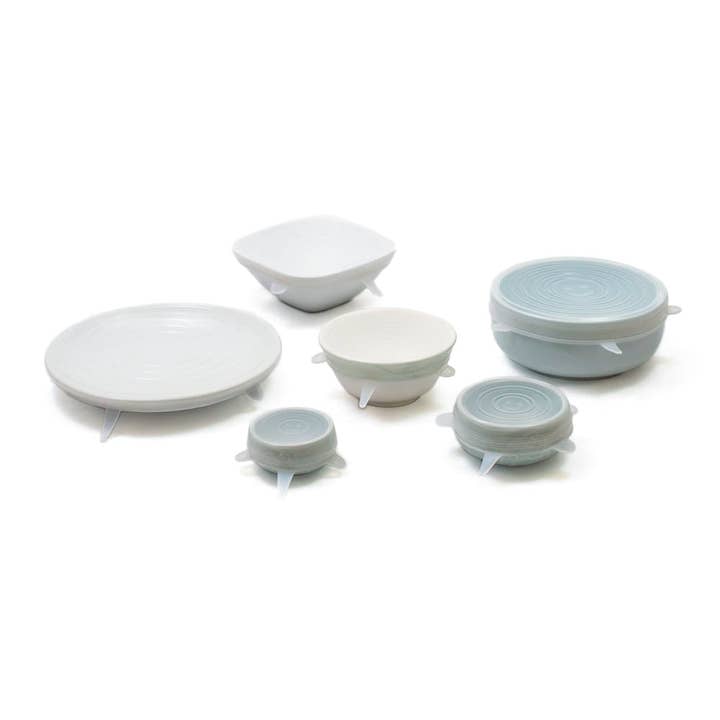 Crystal Clear Stretch & Seal Silicone Lids - 6 Pack for wholesale on Faire