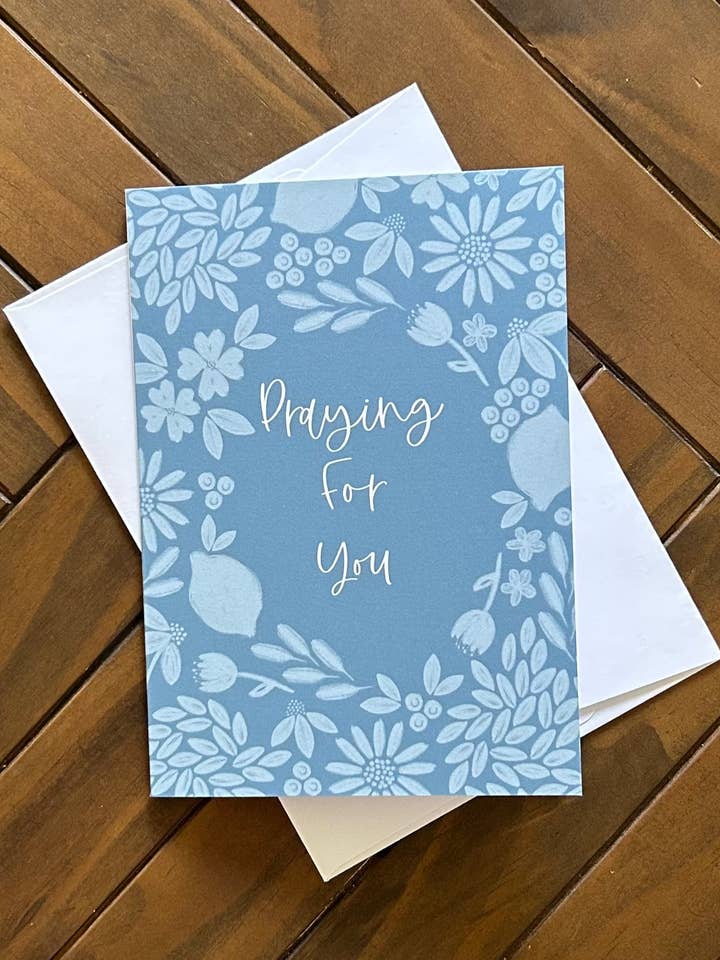 Praying For You card for wholesale by Daisy & Joy Design