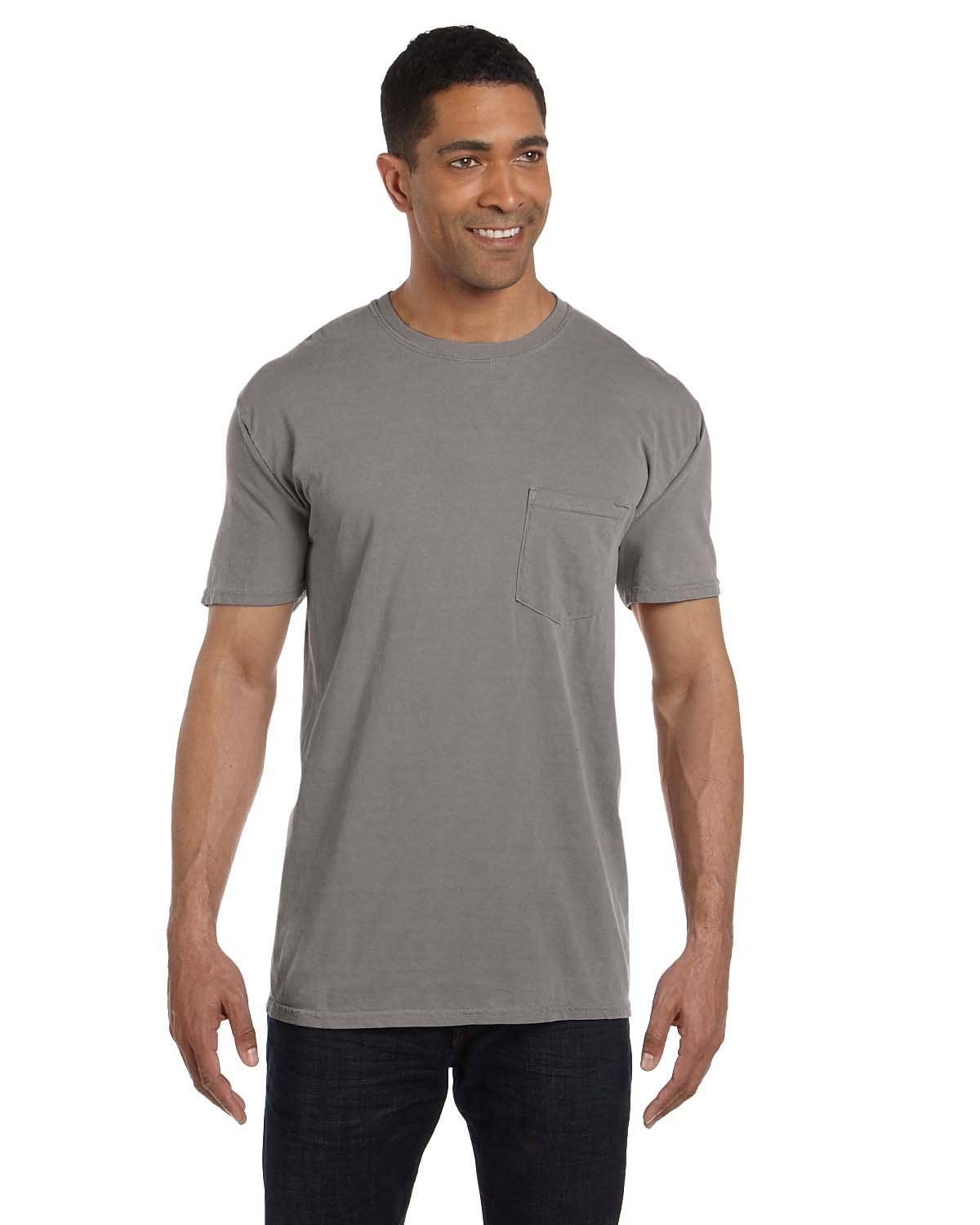 Total Apparel - Wholesale T-Shirt - Unisex - Comfort Colors Garment-Dyed Pocket Blank T-Shirt | 6030CC21