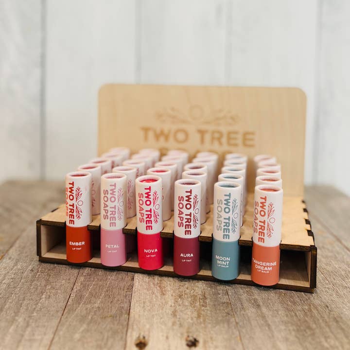 Lip Balm | Lip Tint Display for wholesale by Two Tree Soaps