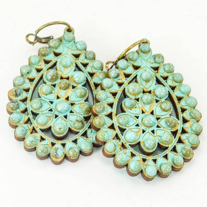 Pink Panache Brands – wholesale Dangle earrings – Santa Fe teardrop earring, medium size10