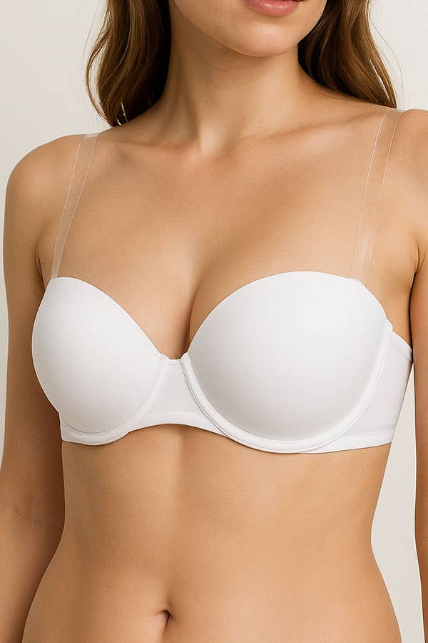 Best Underwear Line - Wholesale Bra - Maternity - BC Cup Clear Back, Strap push up Demi Bra-90073-BRA