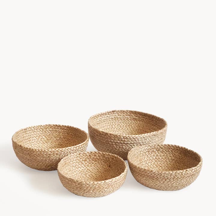 KORISSA - Wholesale Basket - Handwoven Storage Basket • Kata Candy Bowl-Natural-Set of 41