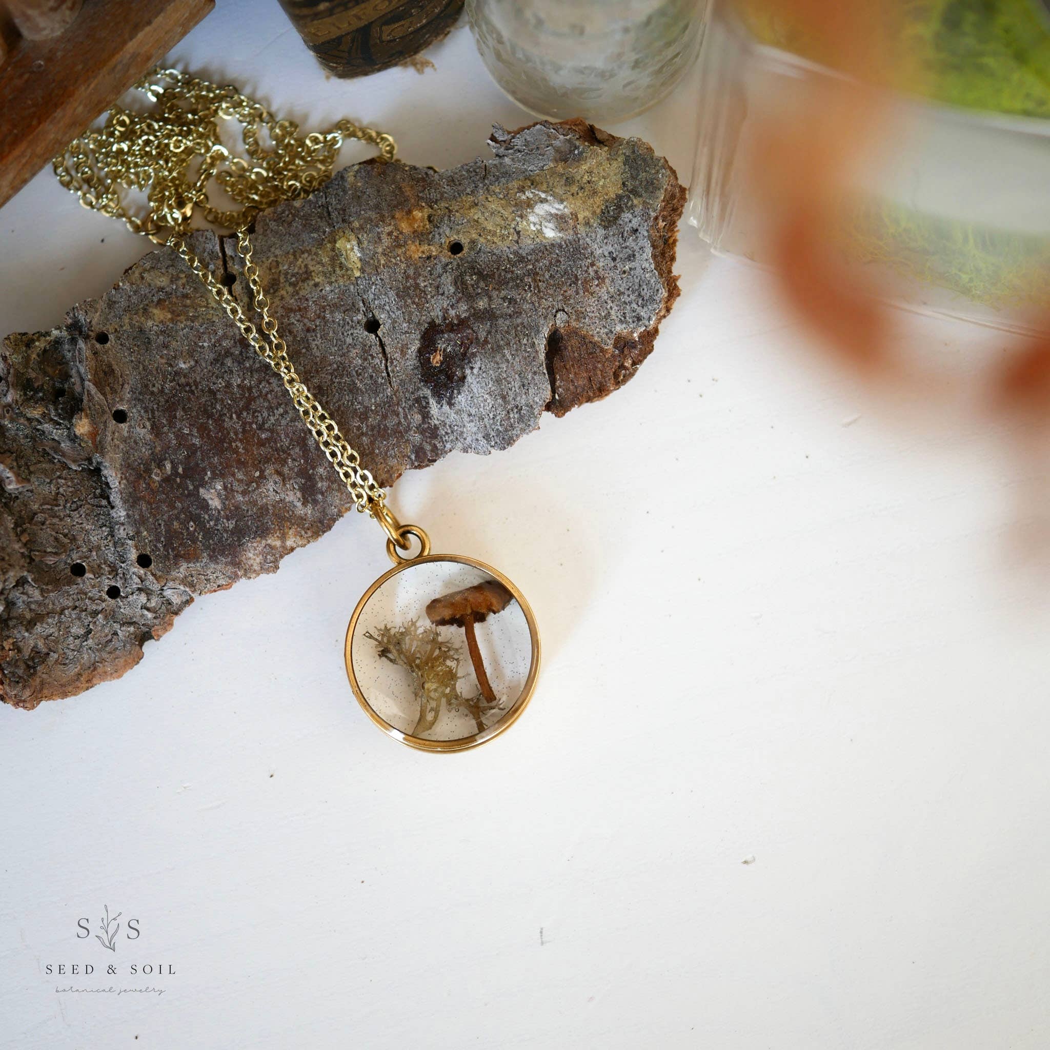 Seed & Soil Botanical Jewelry – Engroshandel Halskæde med vedhæng – Forest Floor halskæde2