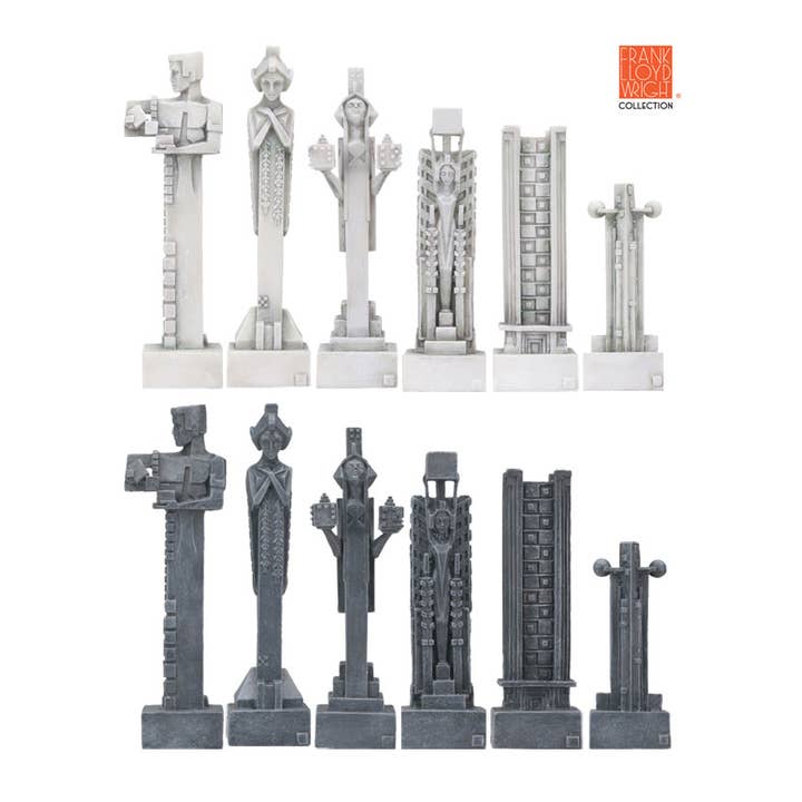 Pacific Trading - Wholesale Board Game - Chess Set - Frank Lloyd Wright Midway Gardens Chess Set