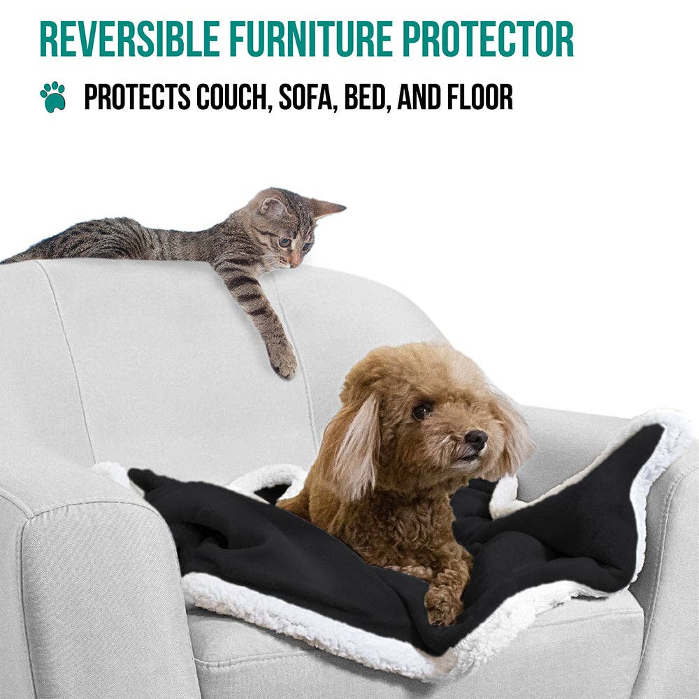 PetAmi - Vente Couverture – chat et chien - Couverture pour animaux en polaire réversible17