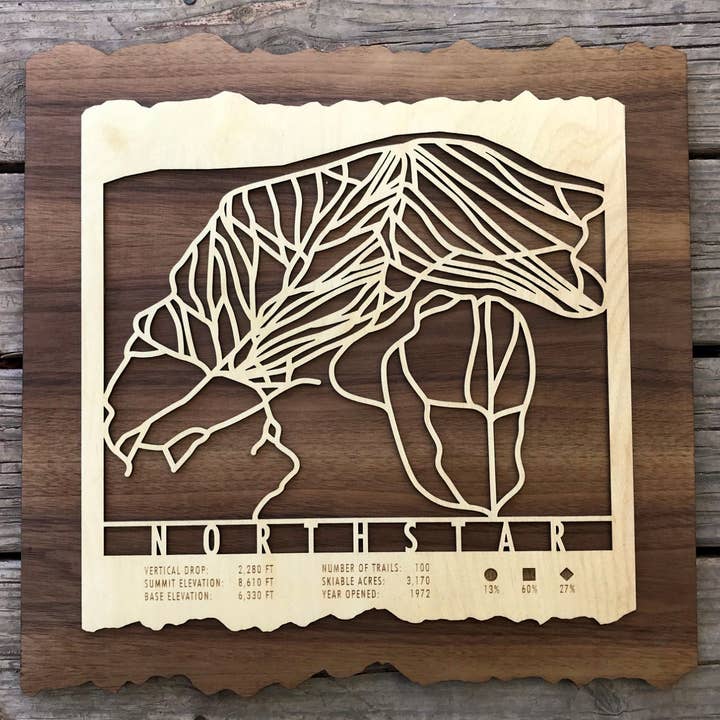 Northstar Trail Map for wholesale by Mountaincut