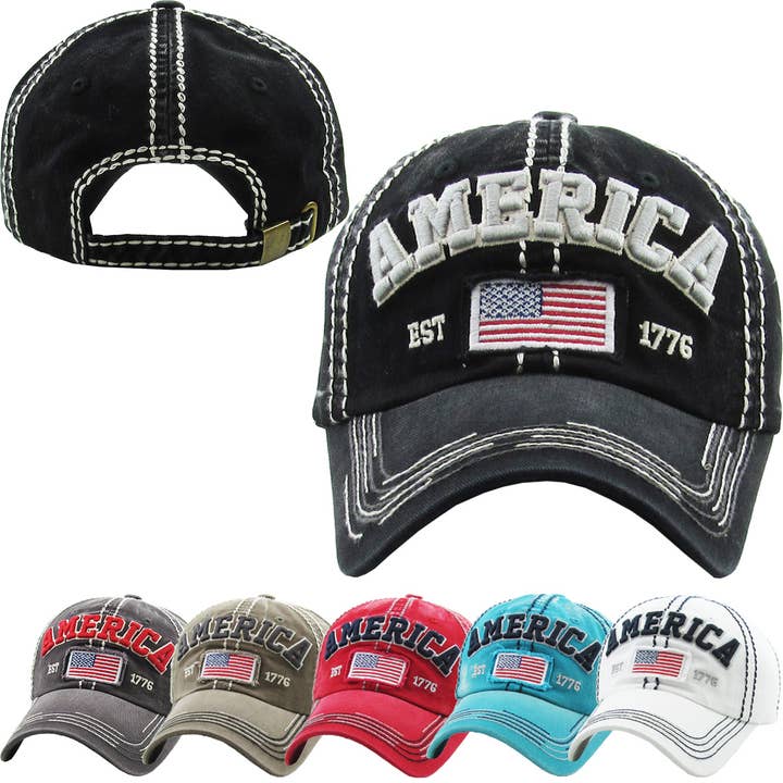 CASQUETTE DE BASEBALL VINTAGE USA/AMERICANA | KBETHOS pour la vente par KBETHOS