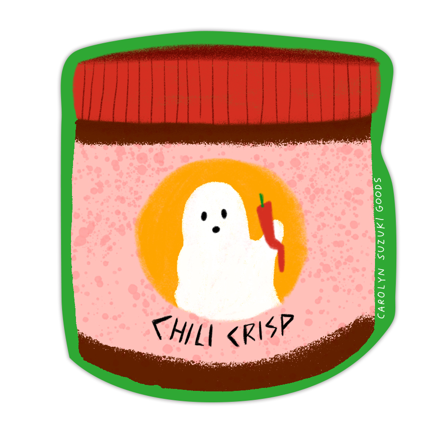 Carolyn Suzuki – wholesale Klistermärke – Chili Crisp - Die Cut klistermärke1