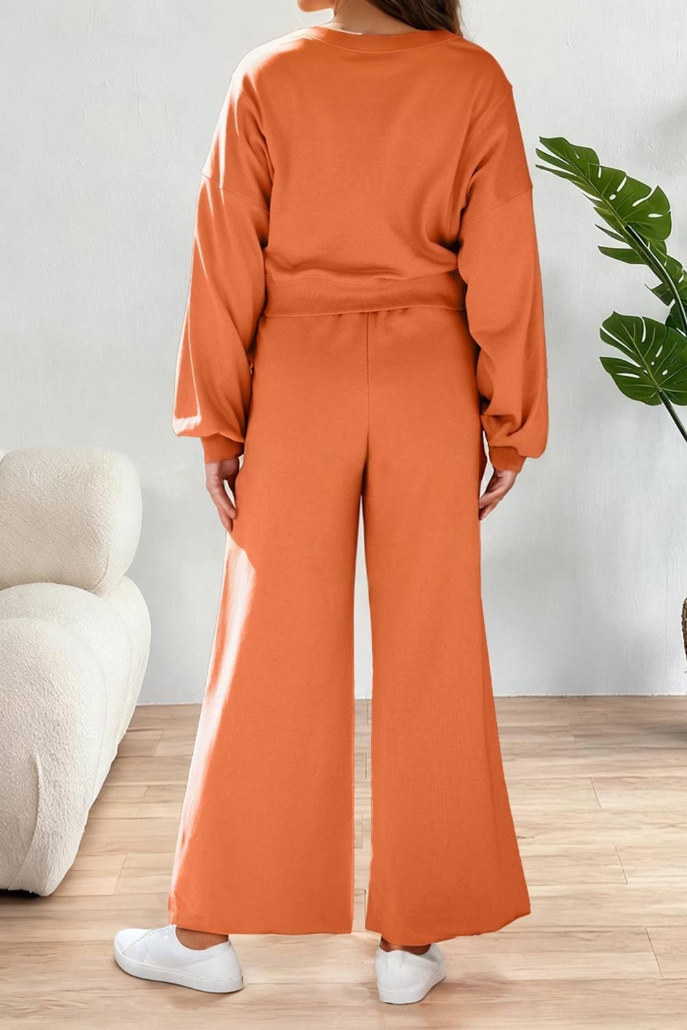 LA Society - Wholesale Lounge Set - Women's - LAS Drop Shoulder Pullover and Wide Leg Pants Set (S-XL)3