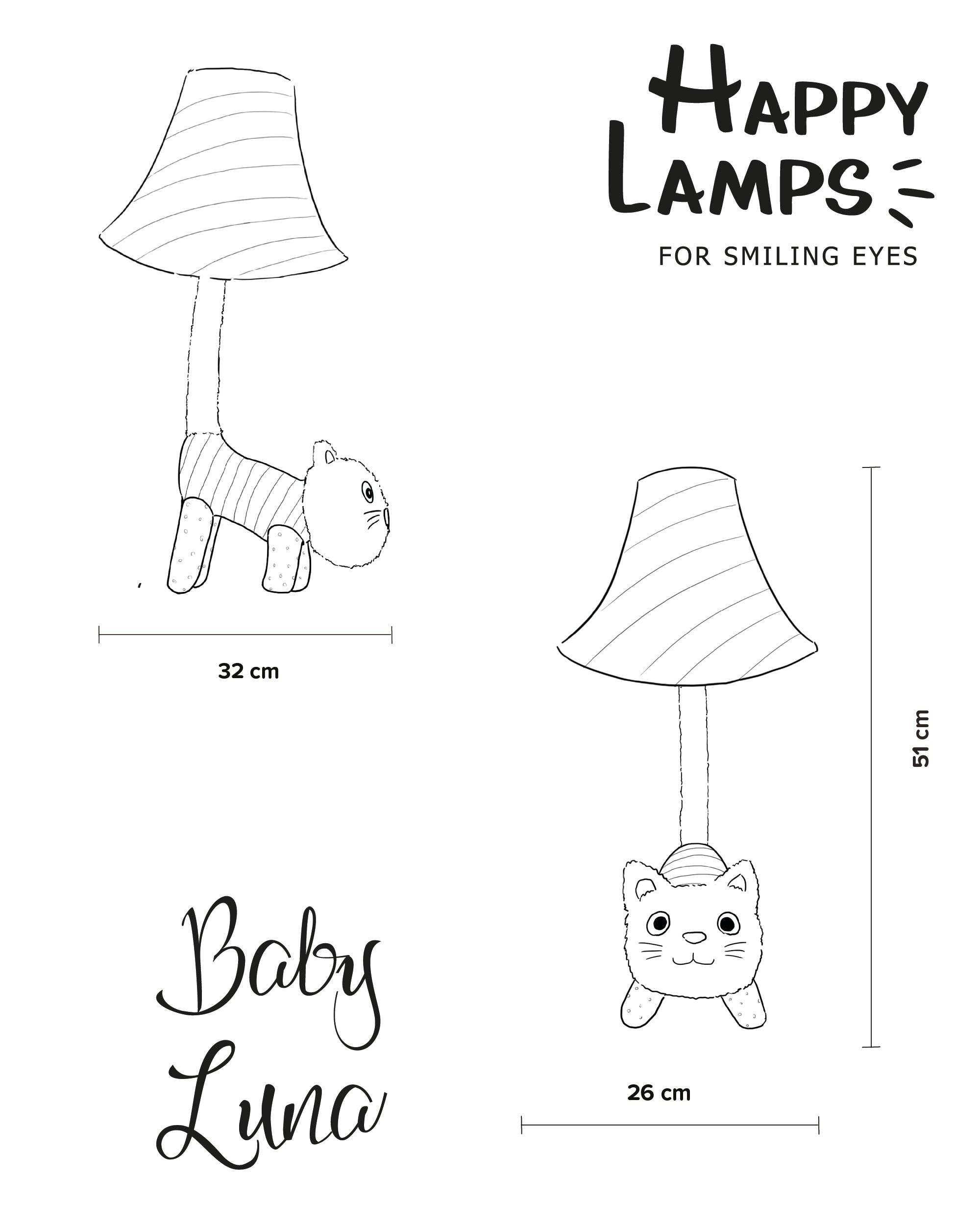 Happy Lamps - Venta al por mayor Lámparas de figura - Baby Luna, el gatito2