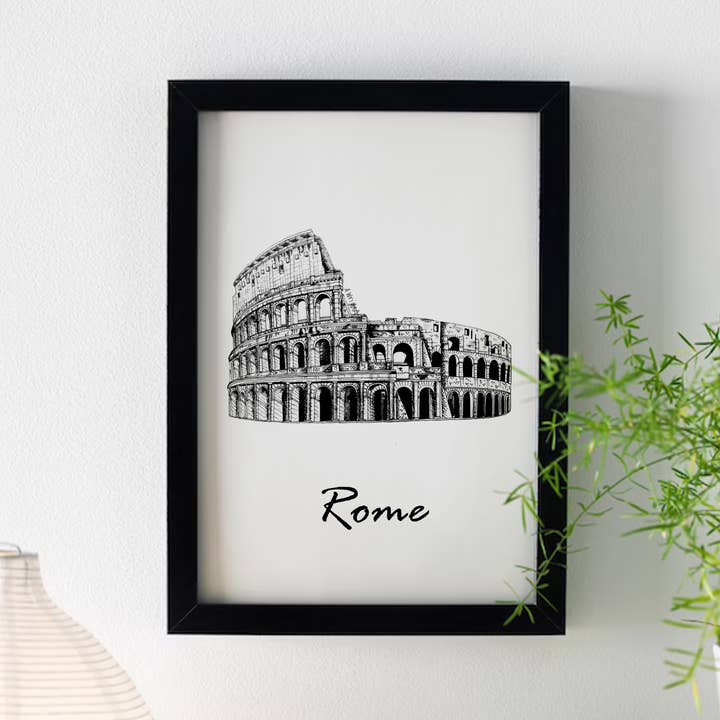 Tirage d'architecture illustré de Rome pour la vente par Arttbyannie