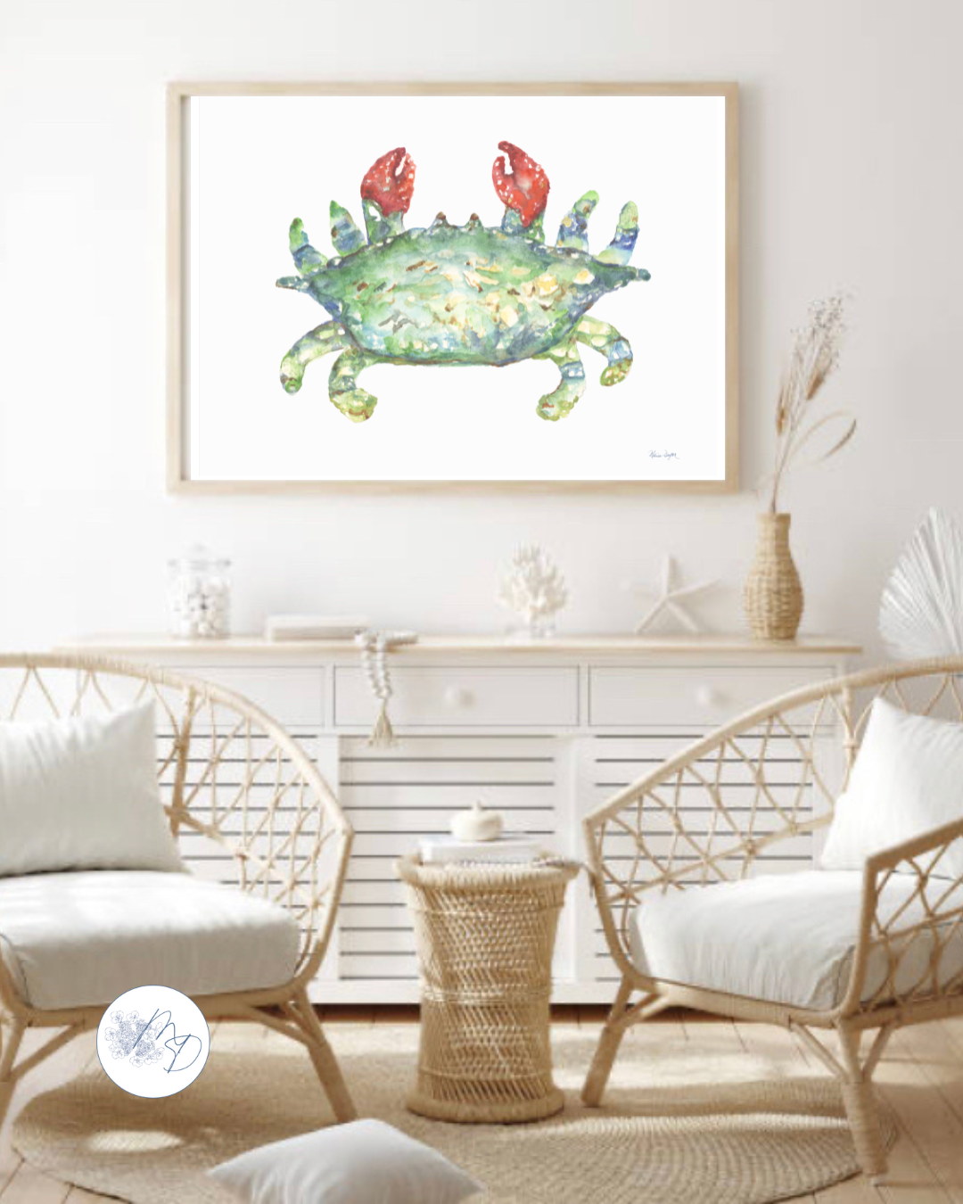 Melissa Dayton Art and Design - Wholesale Gallery Wall Set - Coastal Watercolor Gallery Wall Sets - Curated Giclee Prints1