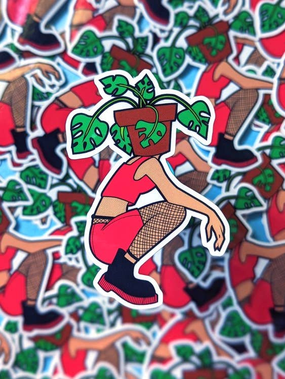 Monstera | Adesivos de cabeça de panela por atacado de Desiree Amber Moore