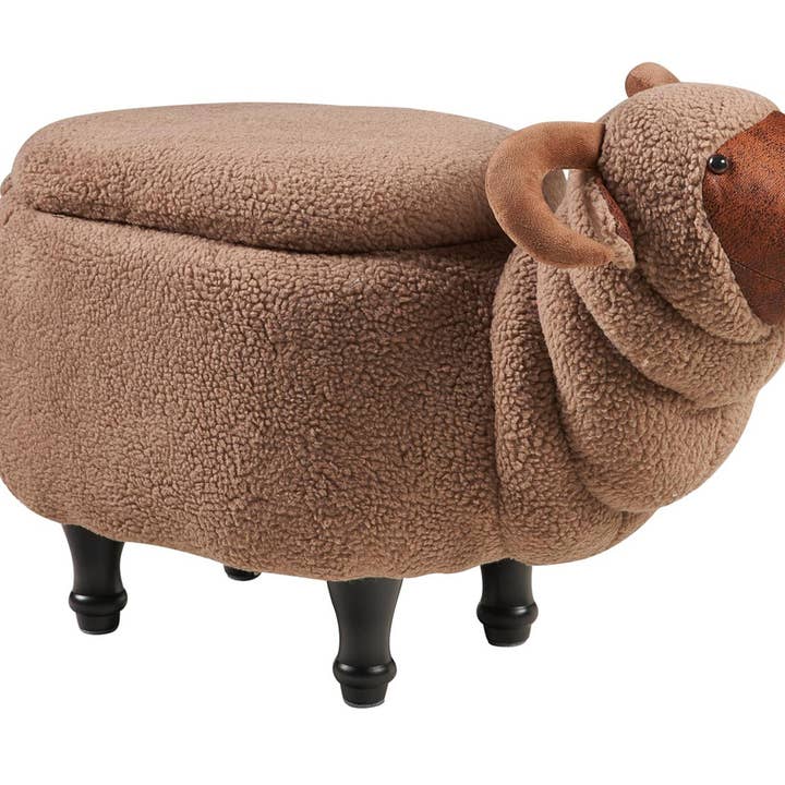 Pouf Imbottito - Capra Con Contenitore per la vendita all'ingrosso da parte di Novità Home