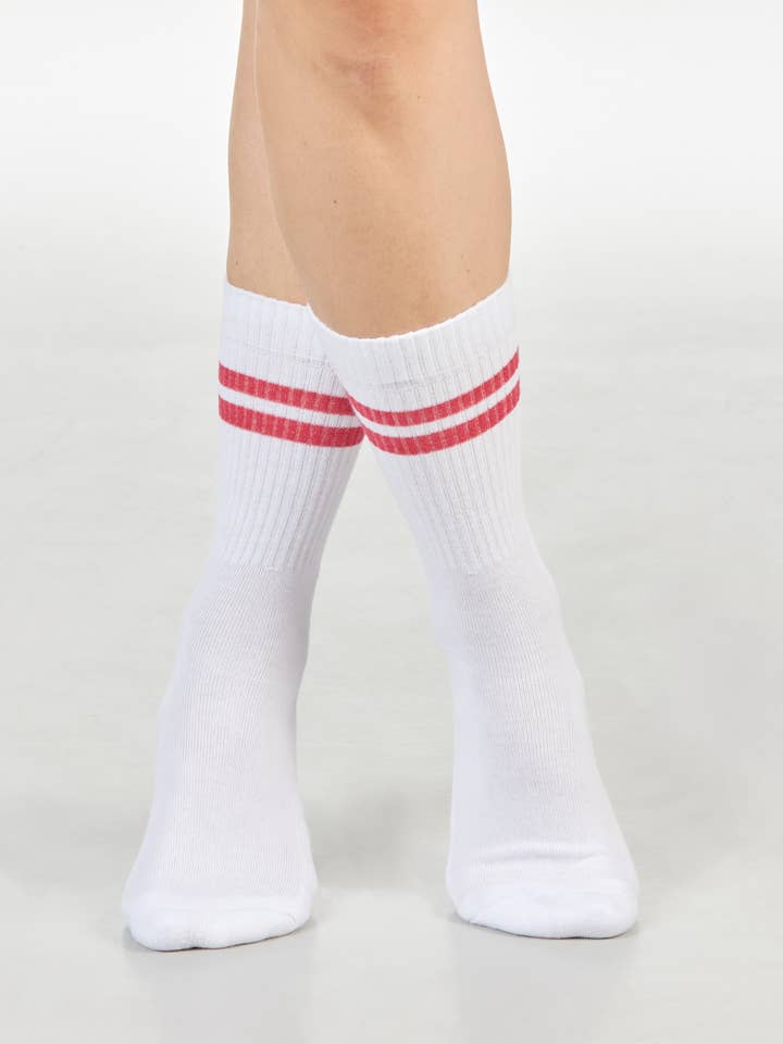 SERENA - chaussette de tennis en coton - rose diva pour la vente par DAILYSOCKS