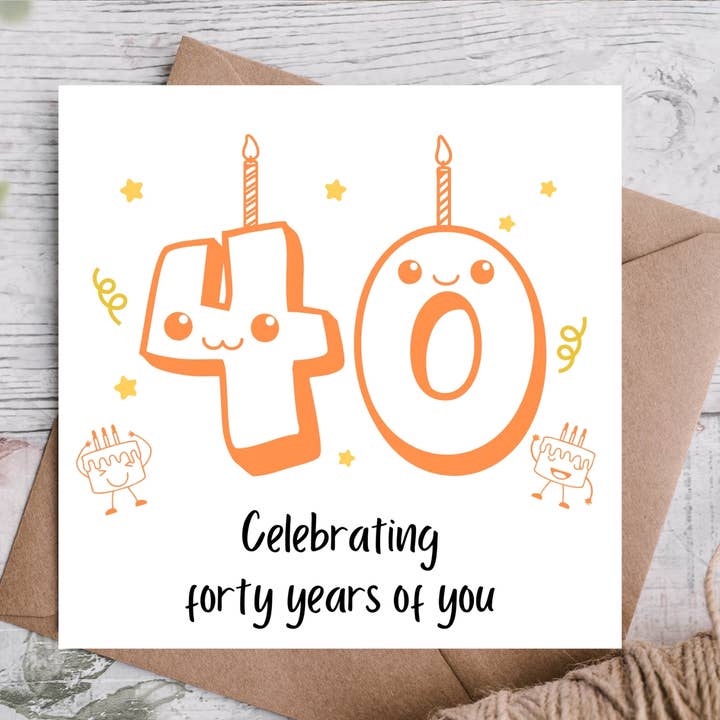 Highgrove Cards – wholesale Birthday card – Celebrating 40th Years Birthday Card