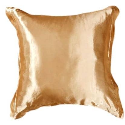 Tache Satin Ruffle Gold Caramel Latte Euro Sham (BM4578) for wholesale by Tache Home Fashion