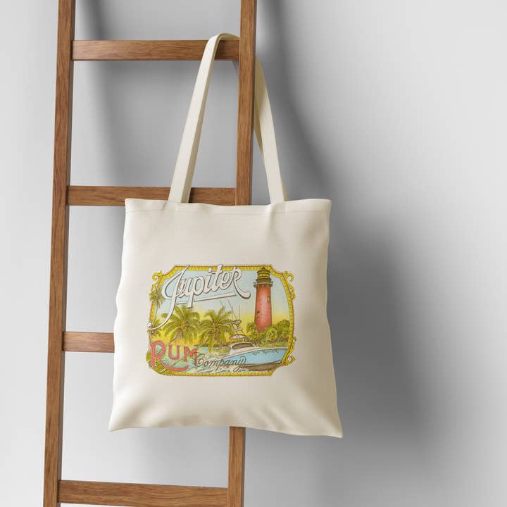 Jupiter Rum Art Canvas Beach Bag for wholesale by Jupiter Rum Co