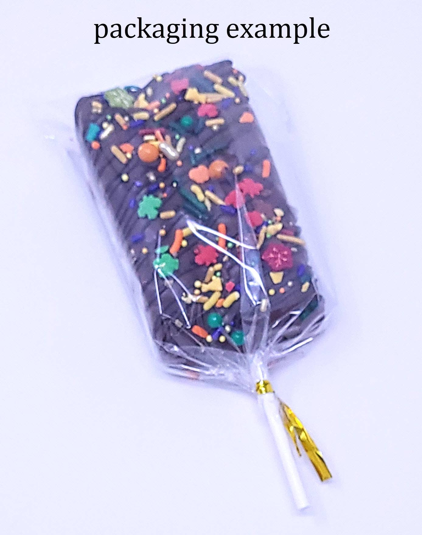 Wild Angel Treats, LLC – wholesale Chokladtäckta godisar – Chokladdoppad Rice Krispie Treat - välj tema/färg2