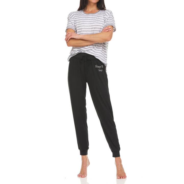 Happiness Is Short Pajama Set T046 for wholesale by René Rofé