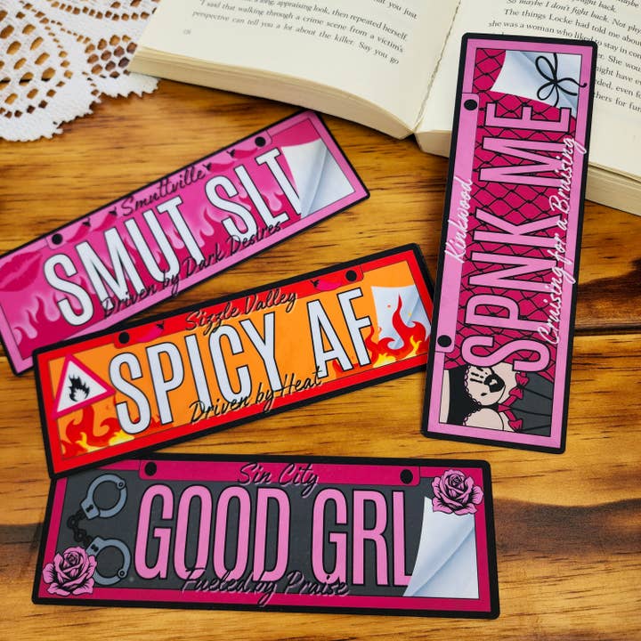 Bookmarks - Spicy License Plates for wholesale by Be Kind Booktique
