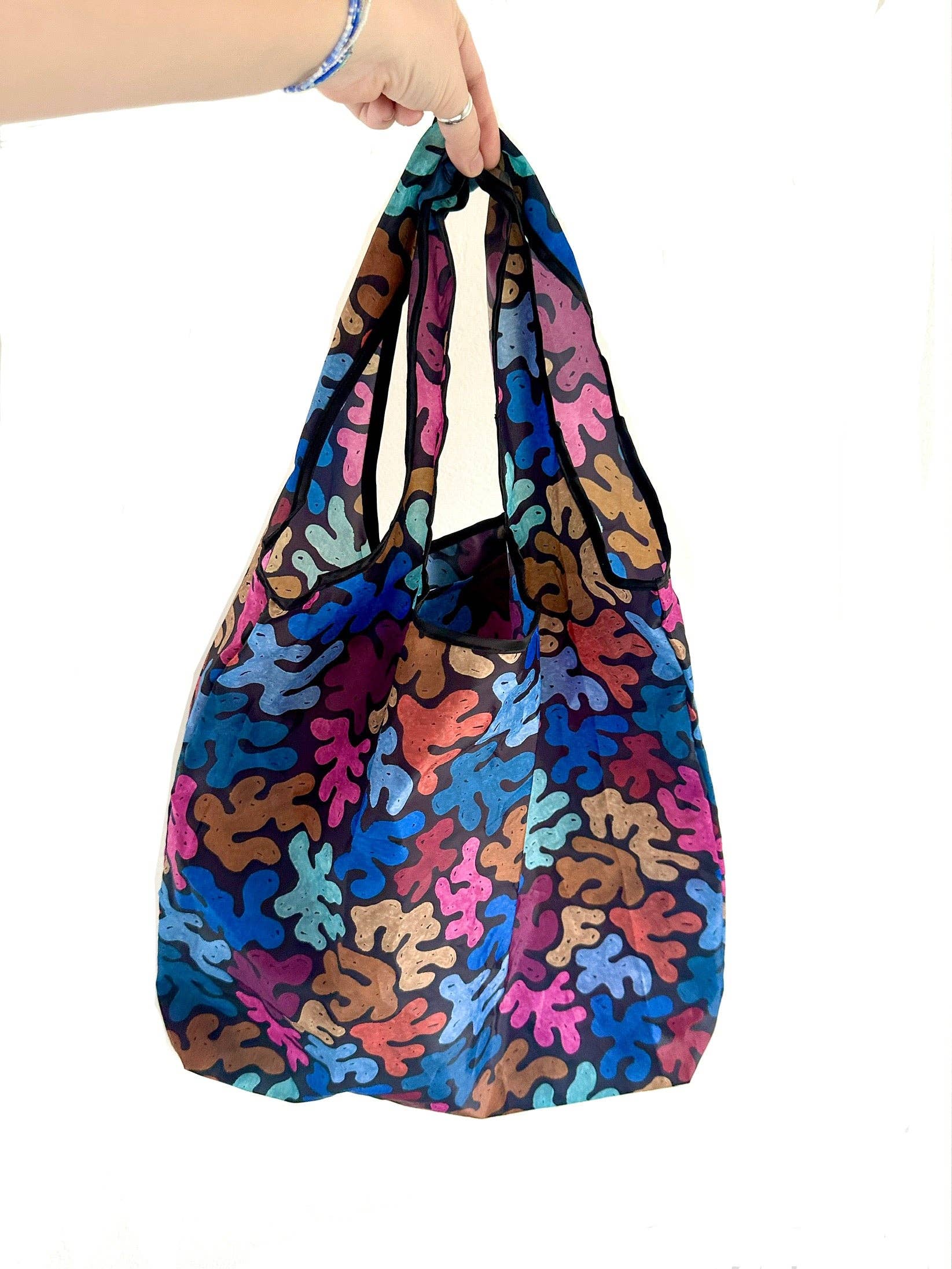 liadelyonart - Wholesale Grocery/Shopping Bag - Colorful Coral Reusable Tote Bag10