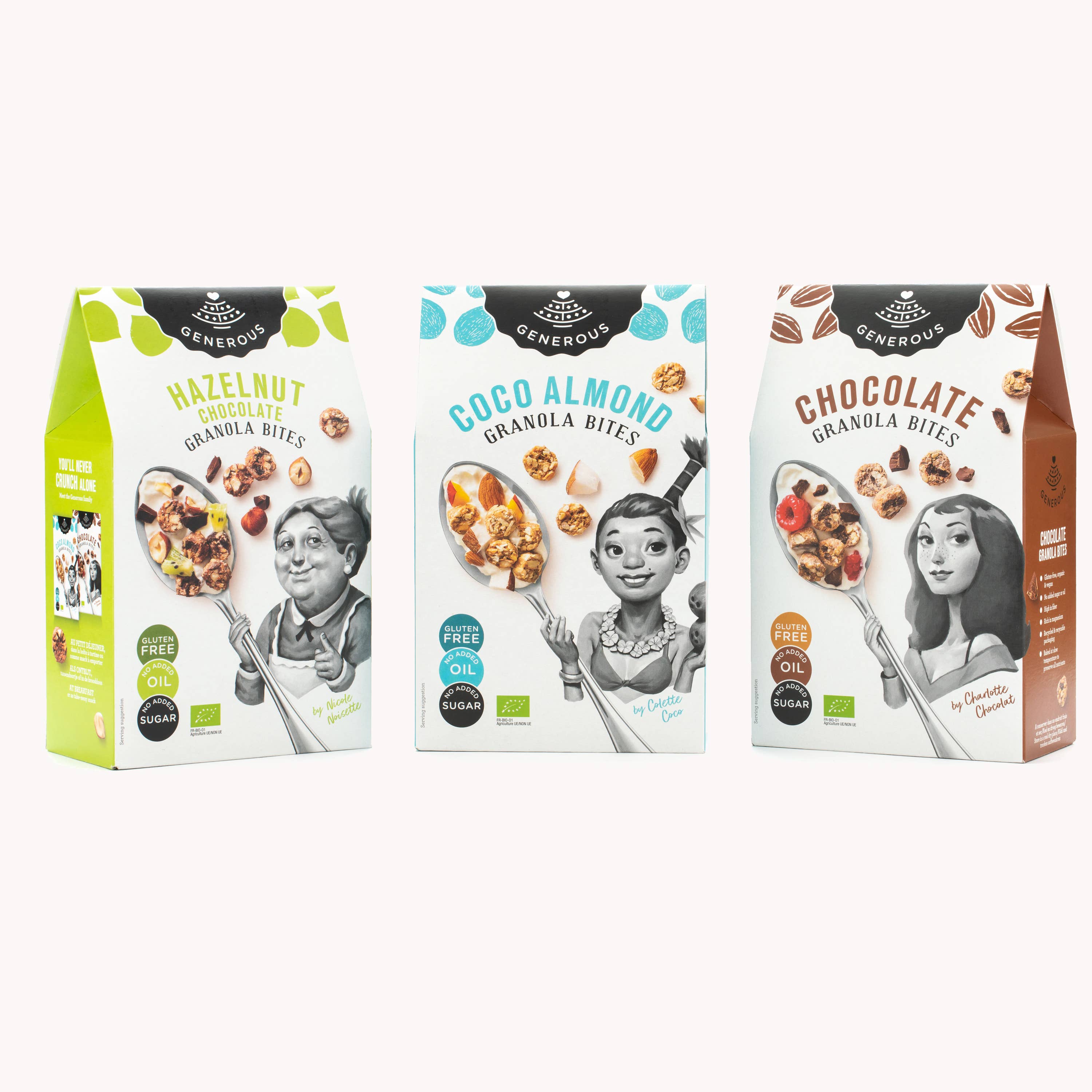 Generous - Vendita all'ingrosso Cereali - Biscottini di granola al cocco e mandorle 300 g2