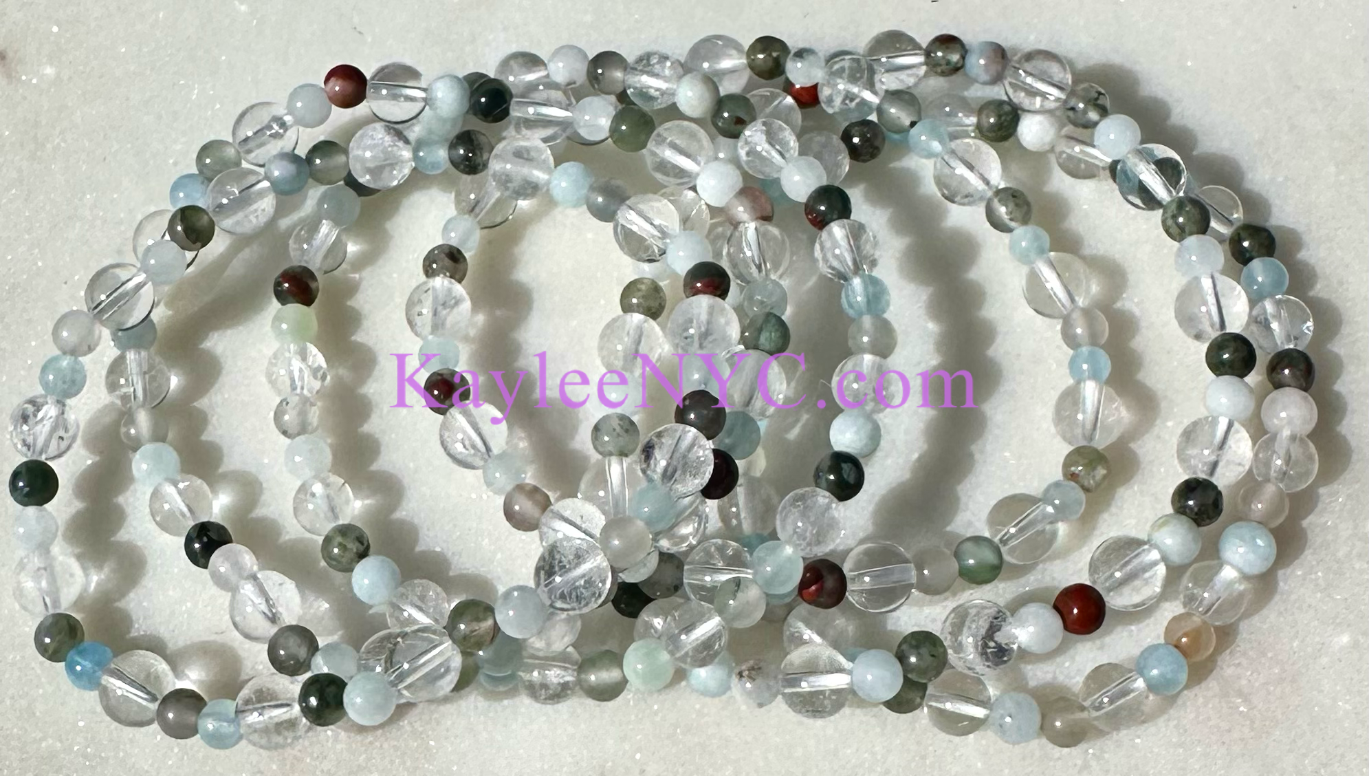 KayleeNYC - Wholesale Beaded Bracelet - Natural Crystal Aries Zodiac Stretch Bracelet1