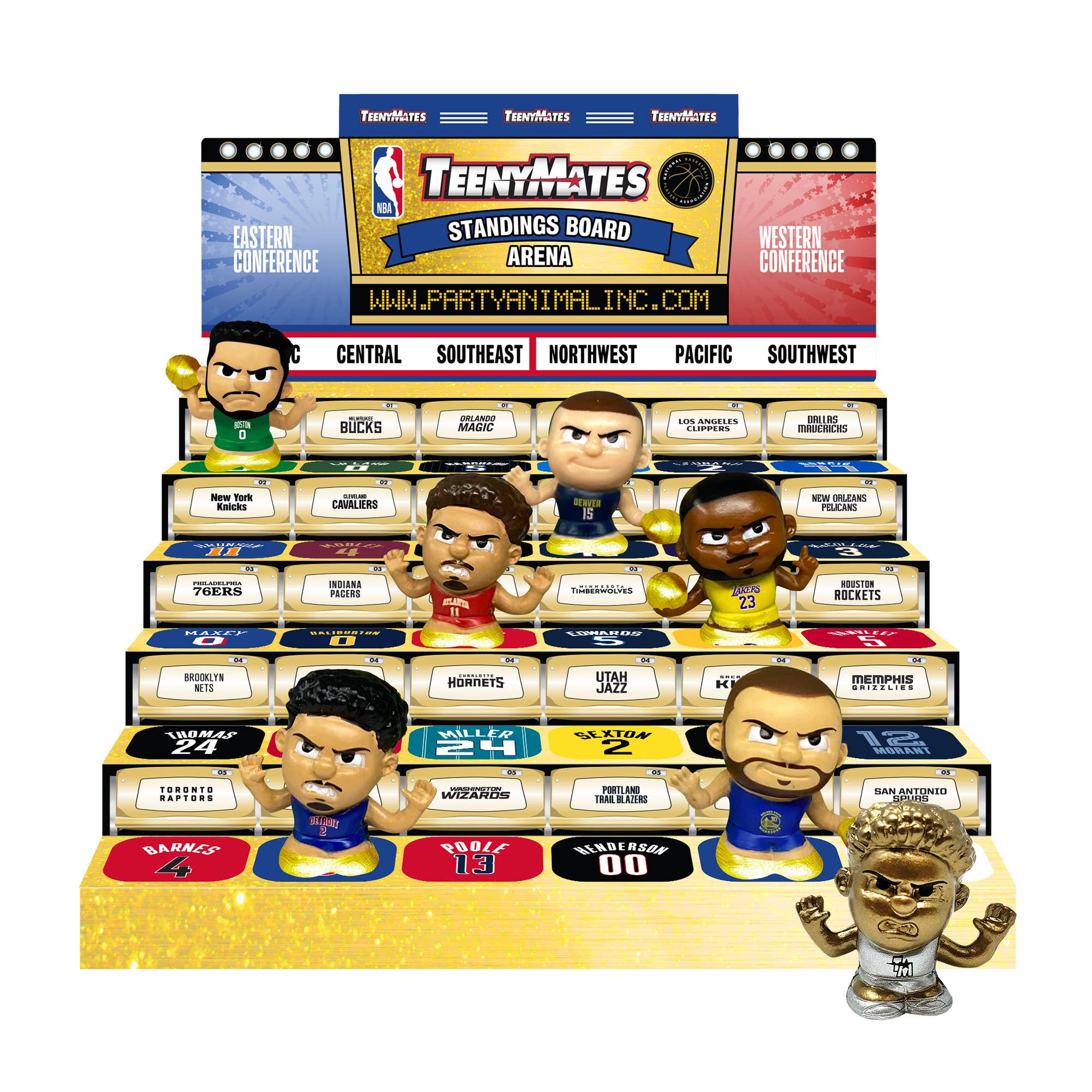 Party Animal, Inc. - Wholesale Figurine Toy - Kids - TeenyMates NBA Collector Tin Series 20252