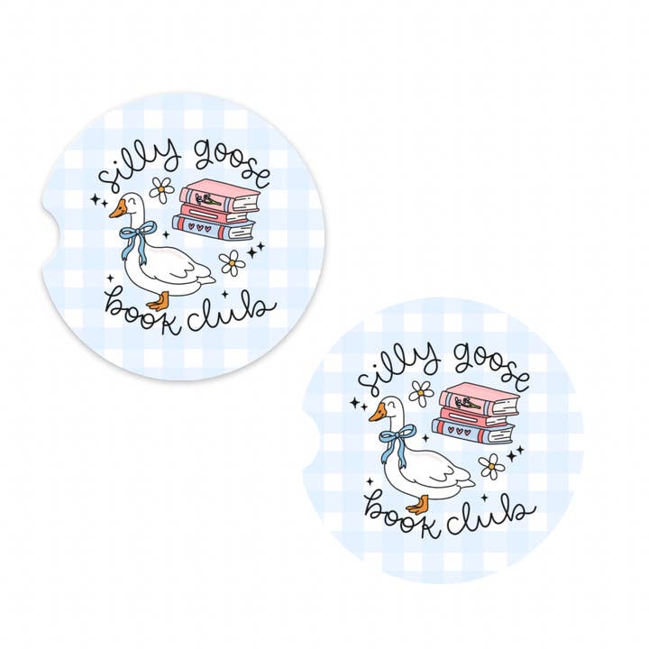 Sous-verres de voiture du club de lecture Silly Goose pour la vente par Eleven