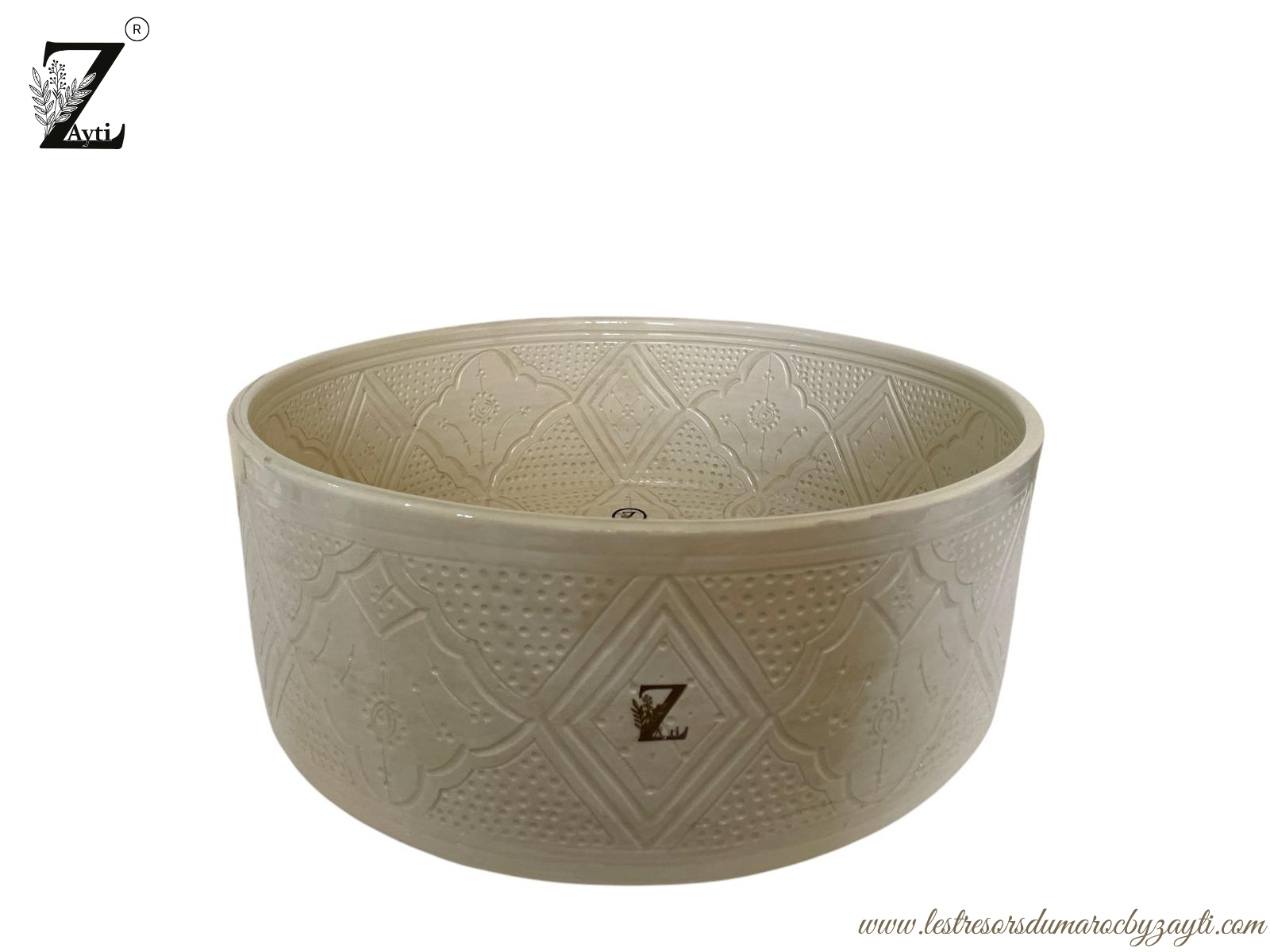 Zayti L.T.D.M - Wholesale Bathroom Accessory Set - Ivory Ceramic Basin 40x15 cm + Matching Glass2