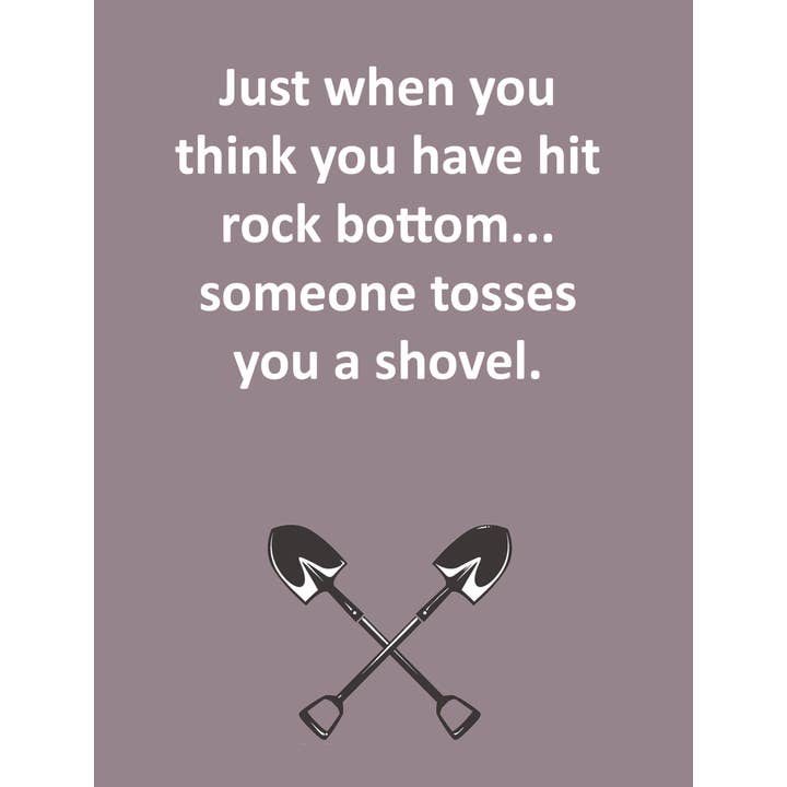 Blue Spark Card Co - Wholesale Everyday Greeting Card - Witty Everyday Card | Funny Greeting Cards | Rock Bottom