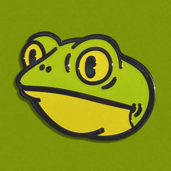 Awkward Frog enamel pin for wholesale by It's Not That Weird