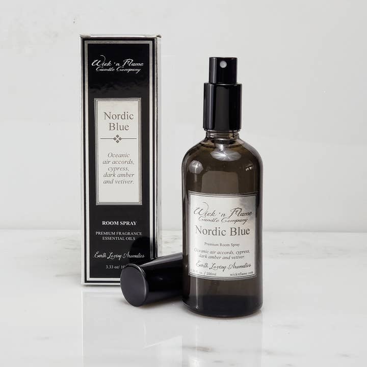 Nordic Blue 100ml kamerspray voor wholesale door Wick 'n Flame Candle Company
