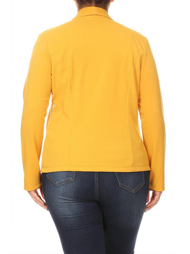 MOA COLLECTION - Wholesale Blazer - Women's - Women's Solid Casual Plus Size Trendy Blazer Jacket15