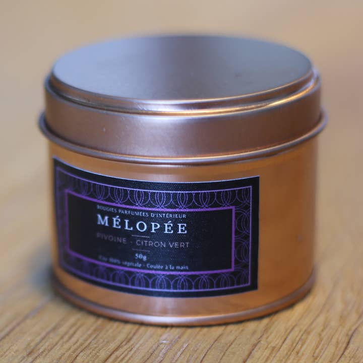 Veganskt ljus - Pion och Citron liten storlek för wholesale av MÉLOPÉE