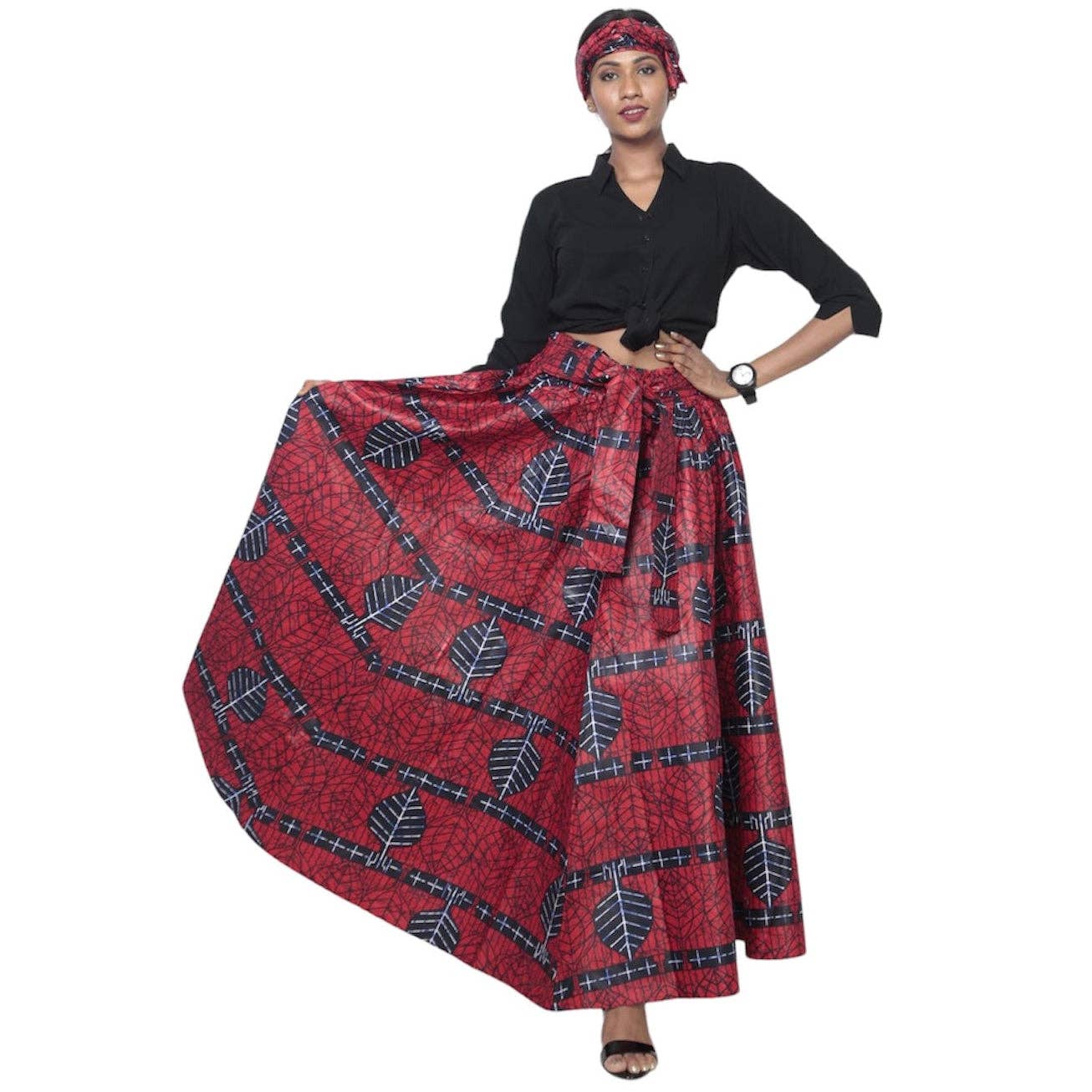 African Stars - Wholesale Skirt - Women's - Women's African Printed Long Maxi Skirt -- FI-3223