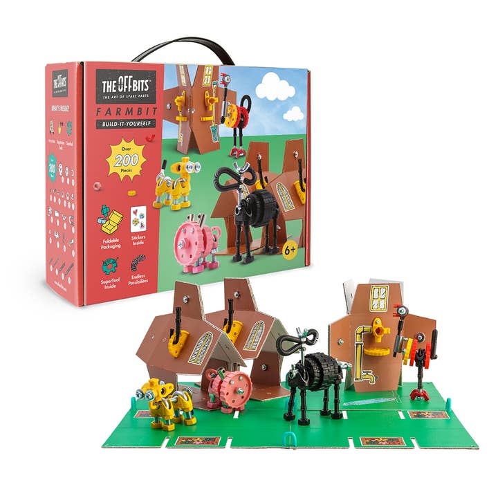 FarmBit - Folding Suitcase: Toy Farm Building Kit for wholesale by The OffBits