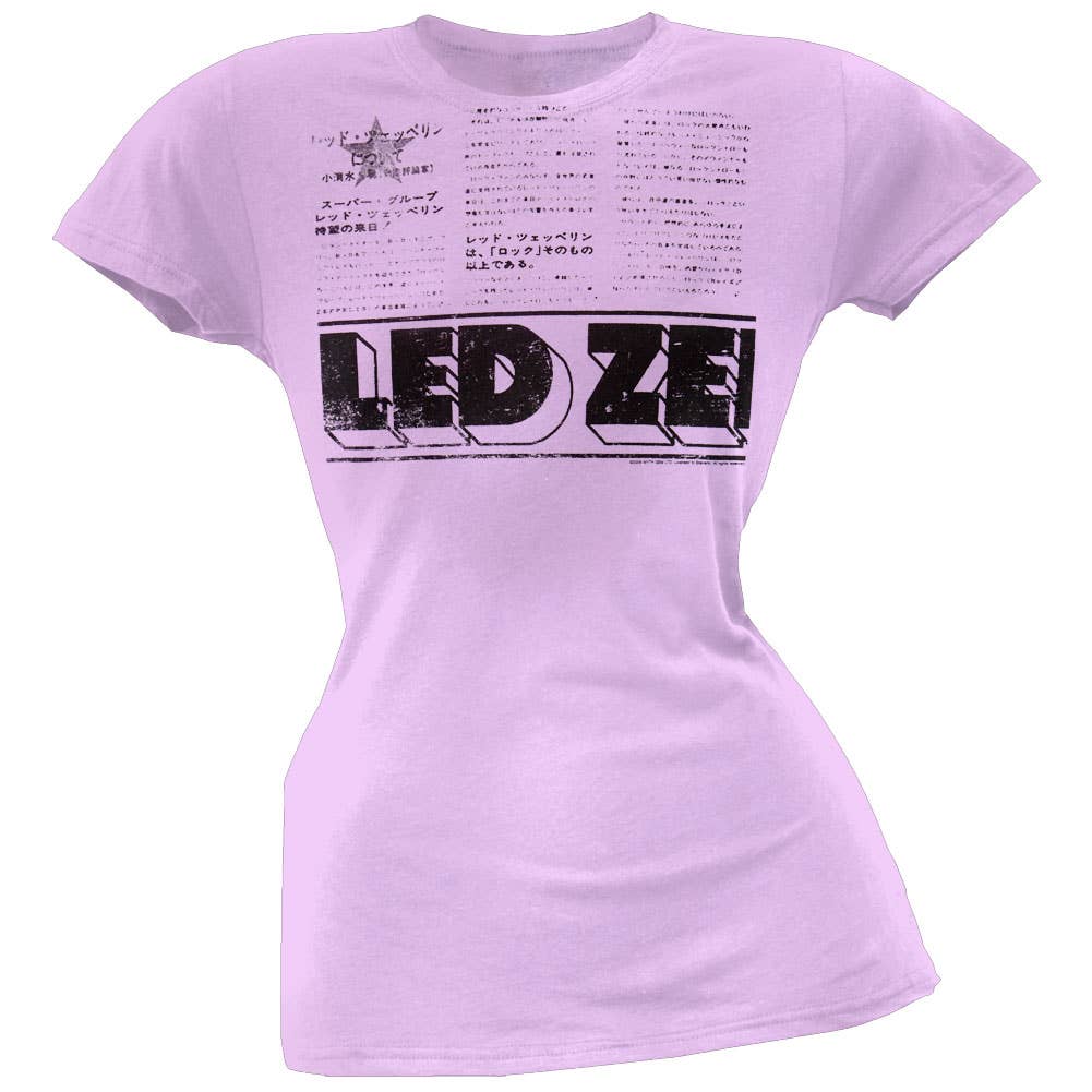 Official Store - Wholesale Screen Printed T-Shirt - Women's - Led Zeppelin - Japan Star Women's Juniors T Shirt0