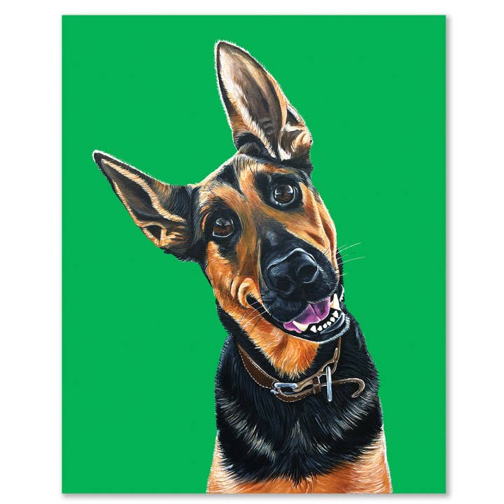 Tirage d'art sur un berger allemand — Ranger pour la vente par Woollybear Travels