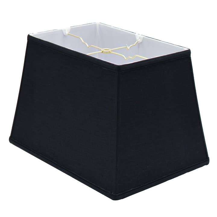 Cloth & Wire Linen Rectangle Shade Washer Black 8x12" Top for wholesale by Continents Brands